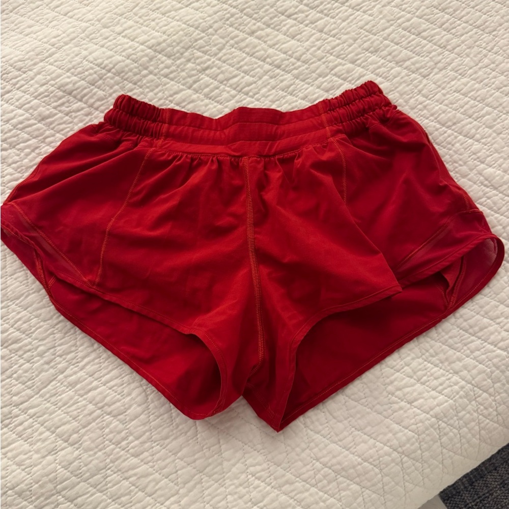 Women's Red Athletic Shorts